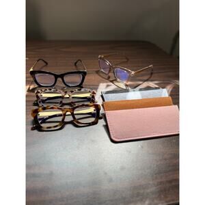 Women's Blue Light Glasses Set (4 Pairs + Felt Cases)